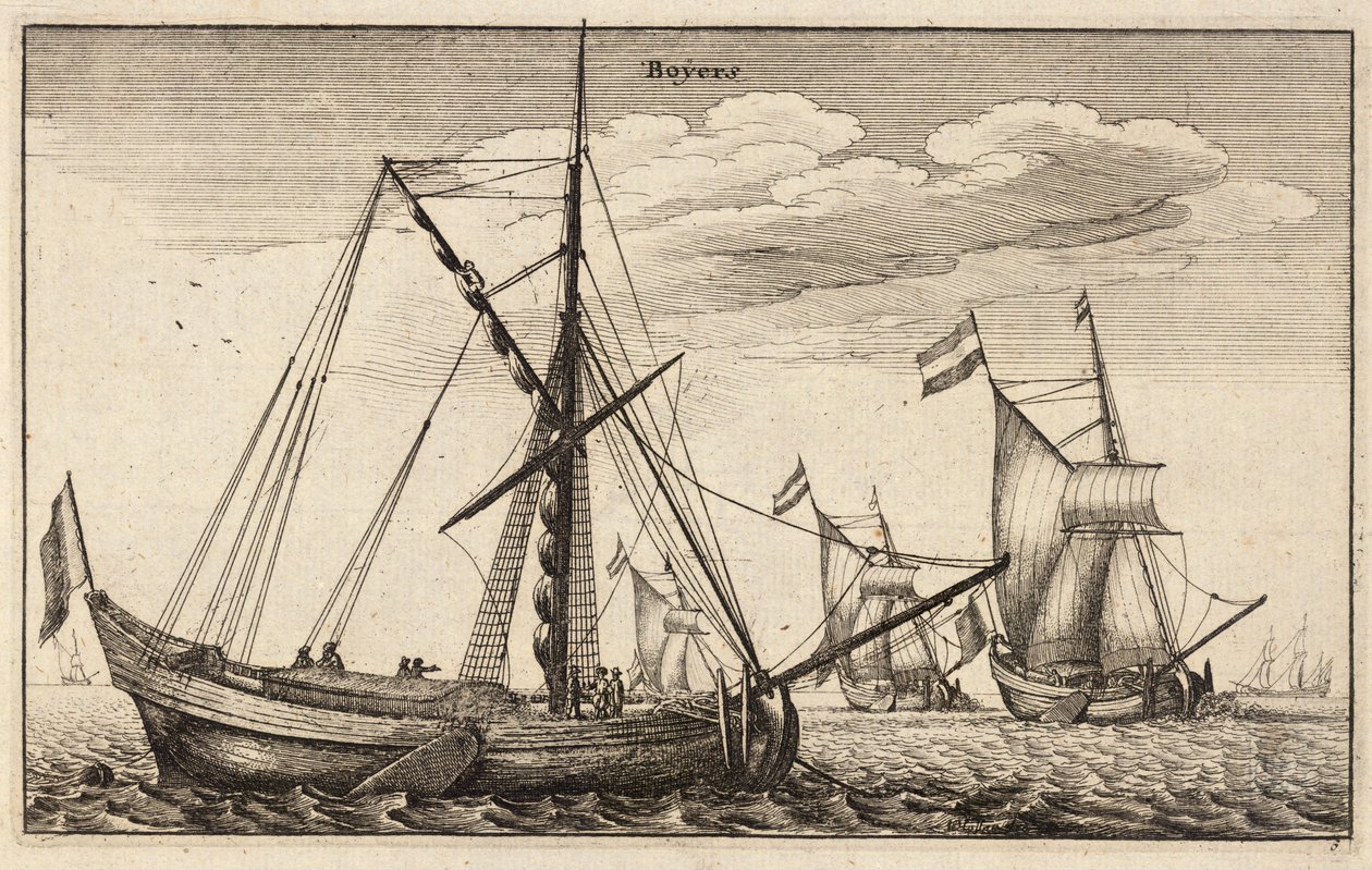 Boiers. State 2 by Wenceslaus Hollar