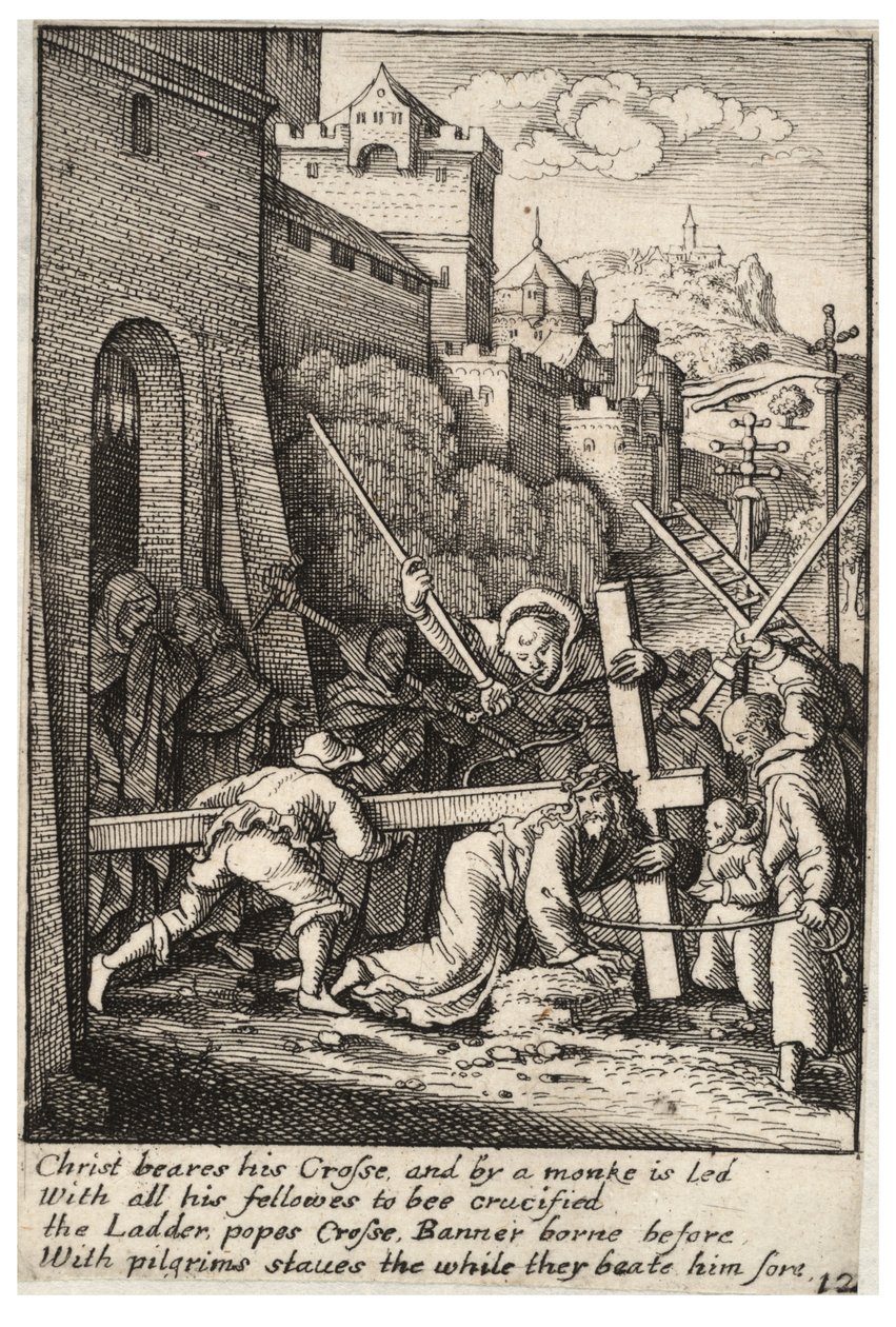 Carrying the Cross by Wenceslaus Hollar