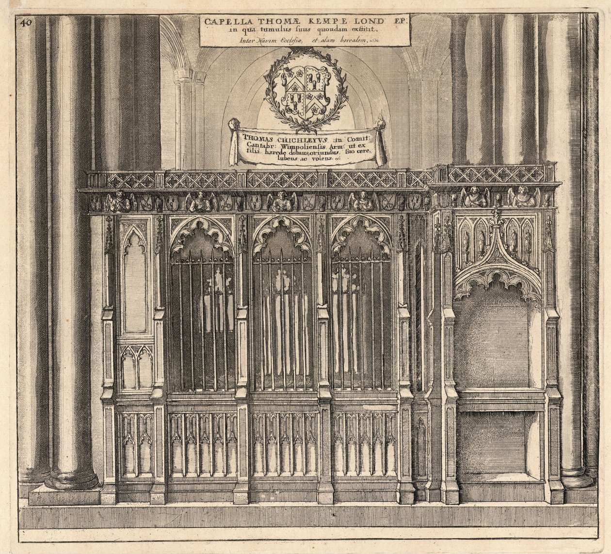 Kempe (monument) by Wenceslaus Hollar