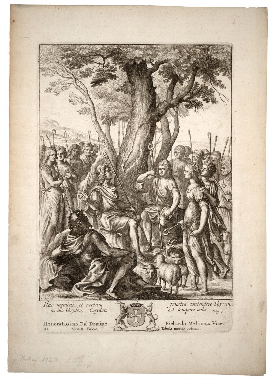 Meliboeus. State 3 by Wenceslaus Hollar