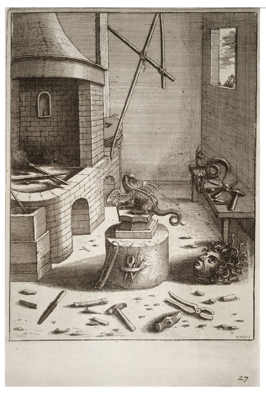 The Viper and the File by Wenceslaus Hollar