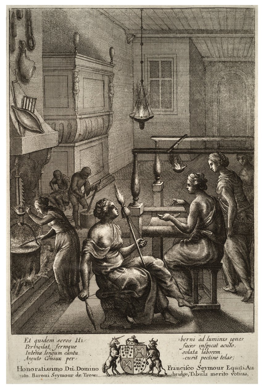 Women at Work. State 1 by Wenceslaus Hollar