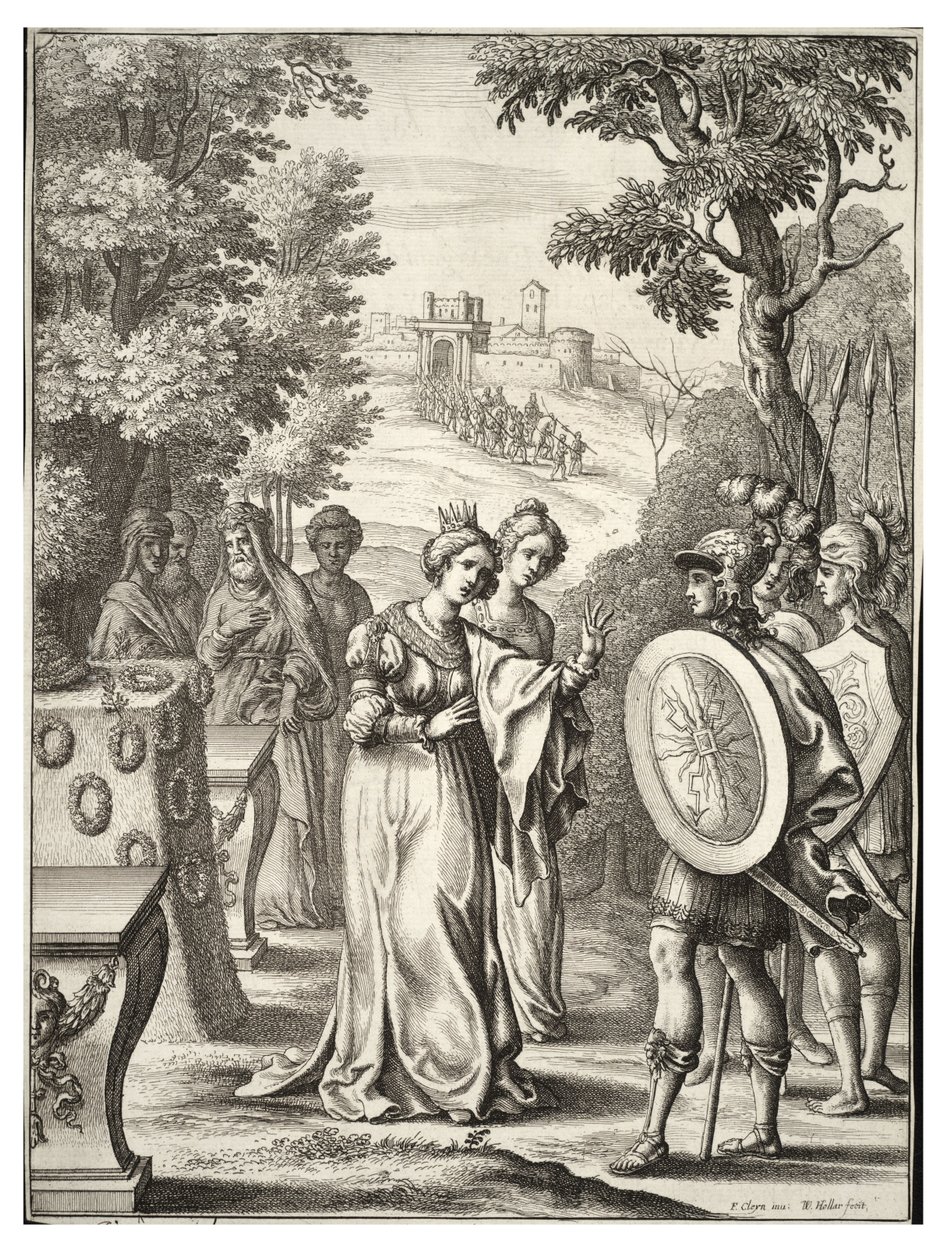 Aeneas Meets Andromache by Wenceslaus Hollar