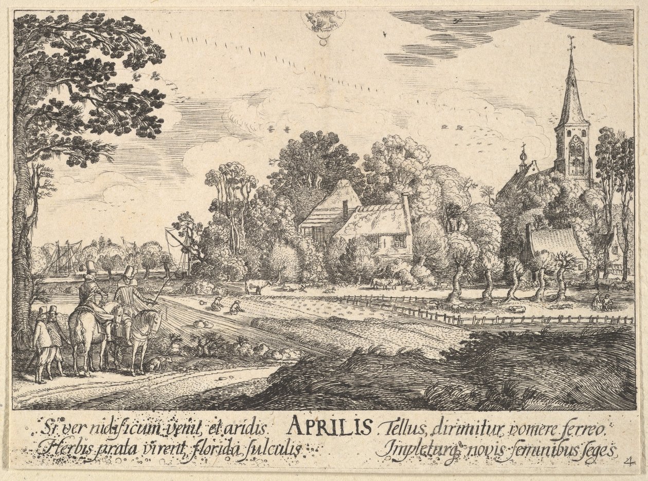 April by Wenceslaus Hollar
