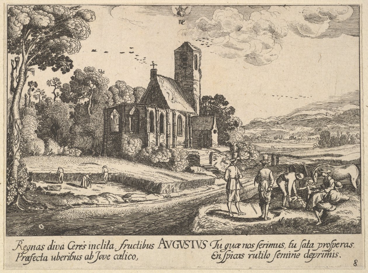 August by Wenceslaus Hollar