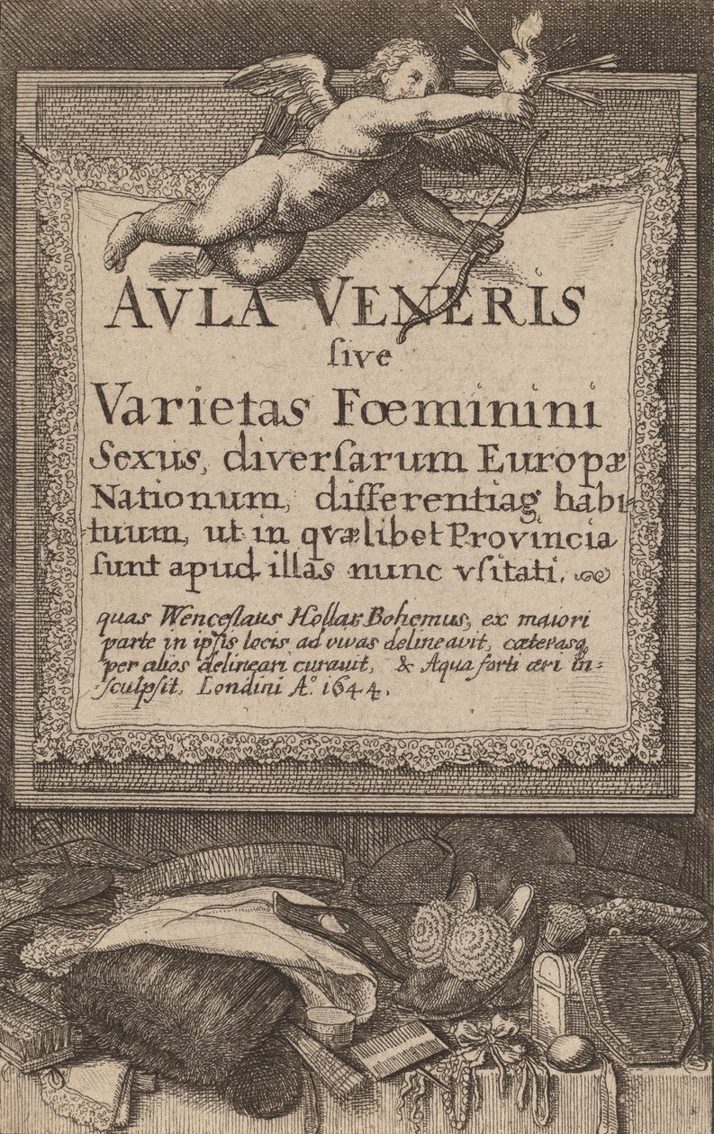 Aula Veneris: Title Page, 1644 by Wenceslaus Hollar