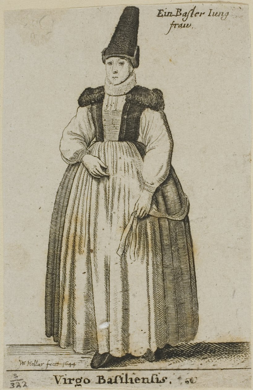 Basel Woman by Wenceslaus Hollar