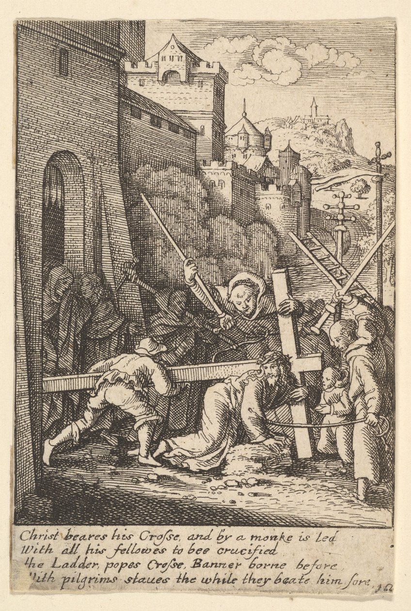 Carrying the Cross by Wenceslaus Hollar