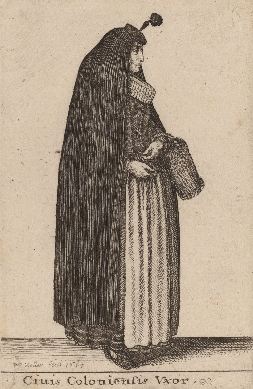 Citizen of Cologne and His Wife by Wenceslaus Hollar