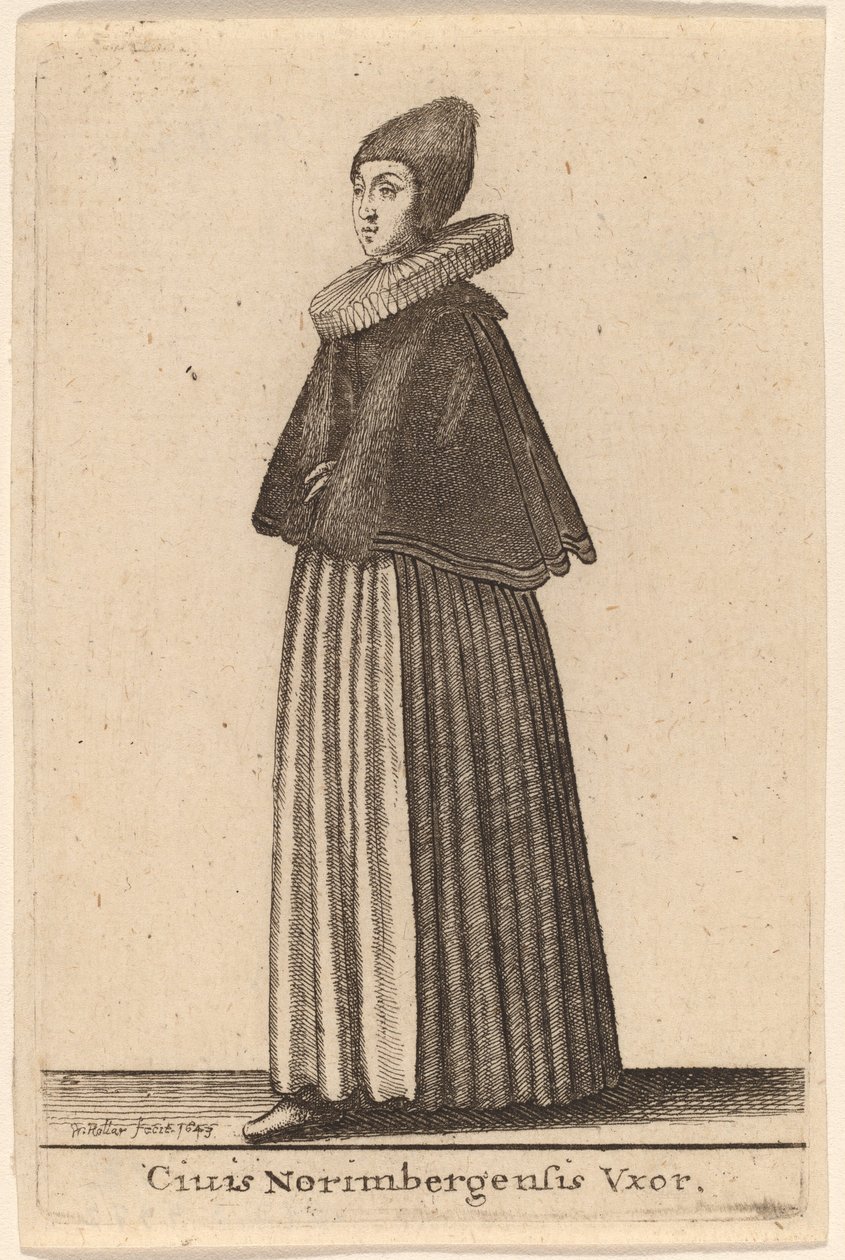 Citizen of Nuremberg and His Wife by Wenceslaus Hollar