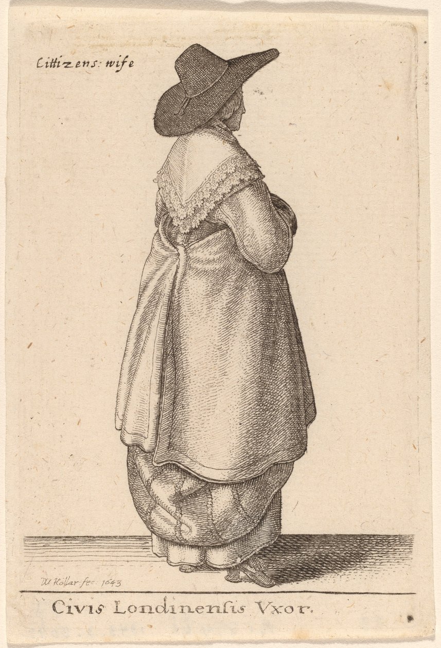 Civis Londinensis Vxor by Wenceslaus Hollar