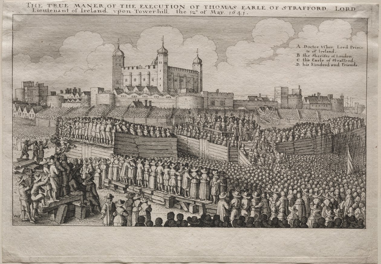 Execution of the Earl of Strafford by Wenceslaus Hollar