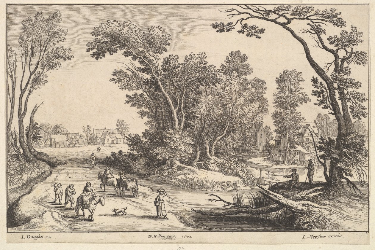 Going to Market by Wenceslaus Hollar