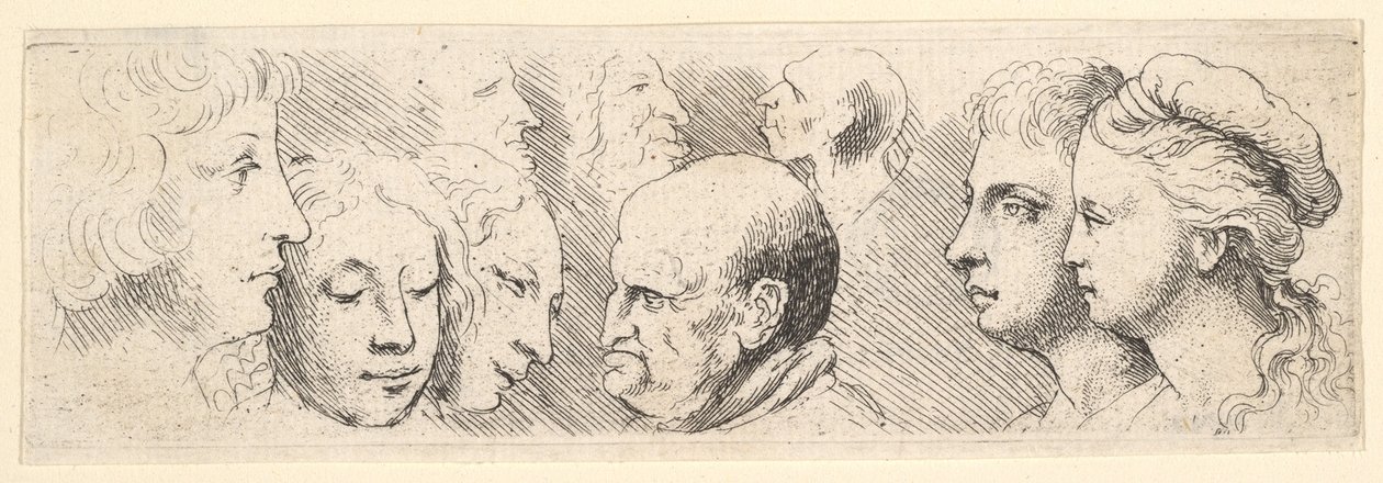Head Studies by Wenceslaus Hollar