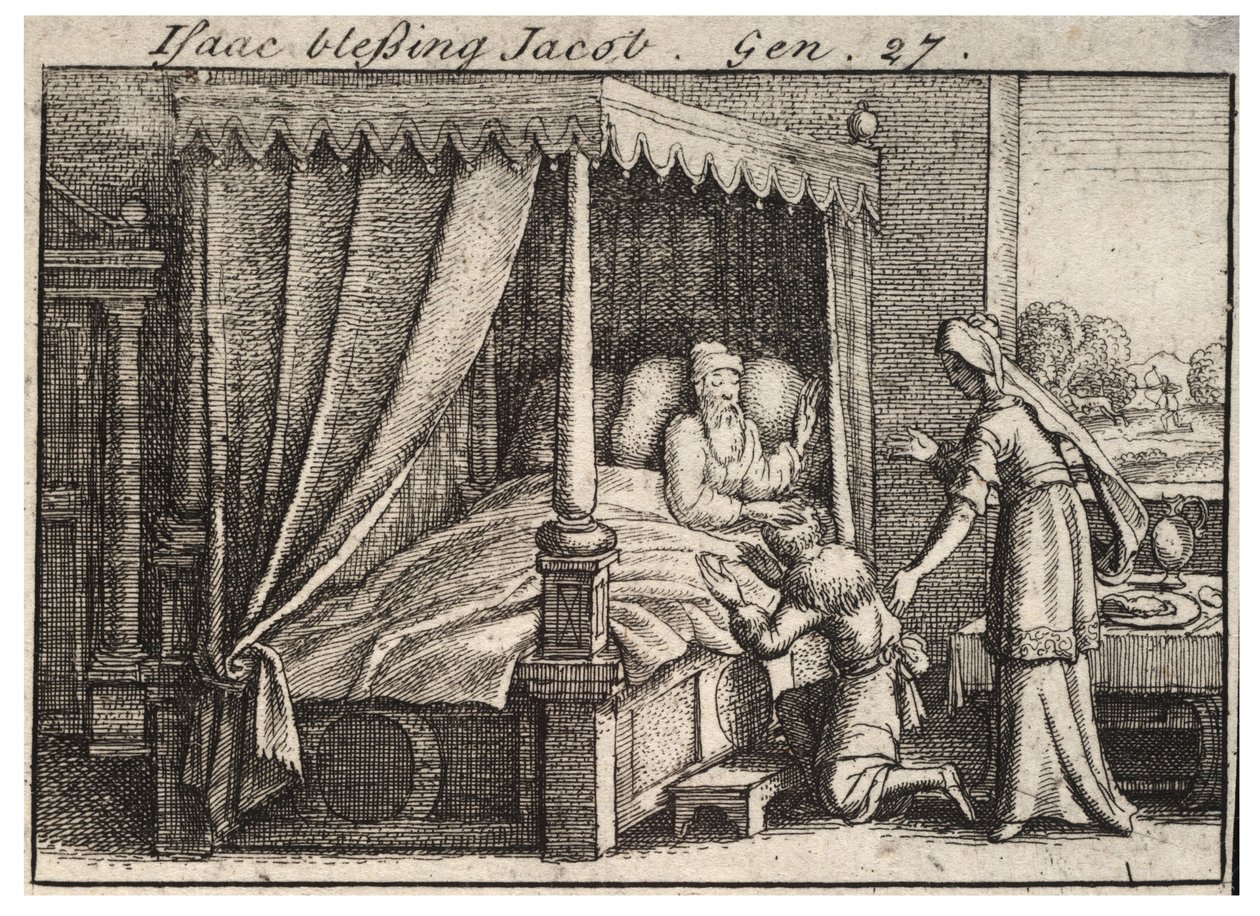 Isaac blessing Jacob (State 2) by Wenceslaus Hollar