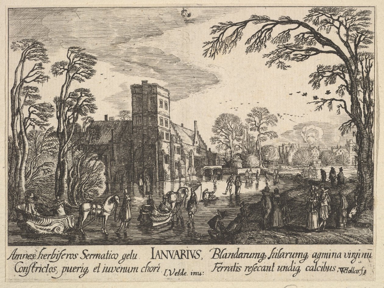 January by Wenceslaus Hollar