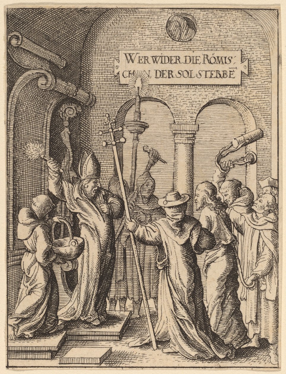 Jesus before Caiaphas by Wenceslaus Hollar
