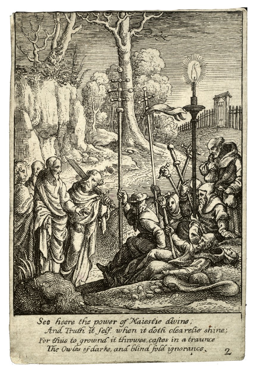 Jesus confronting his detractors by Wenceslaus Hollar