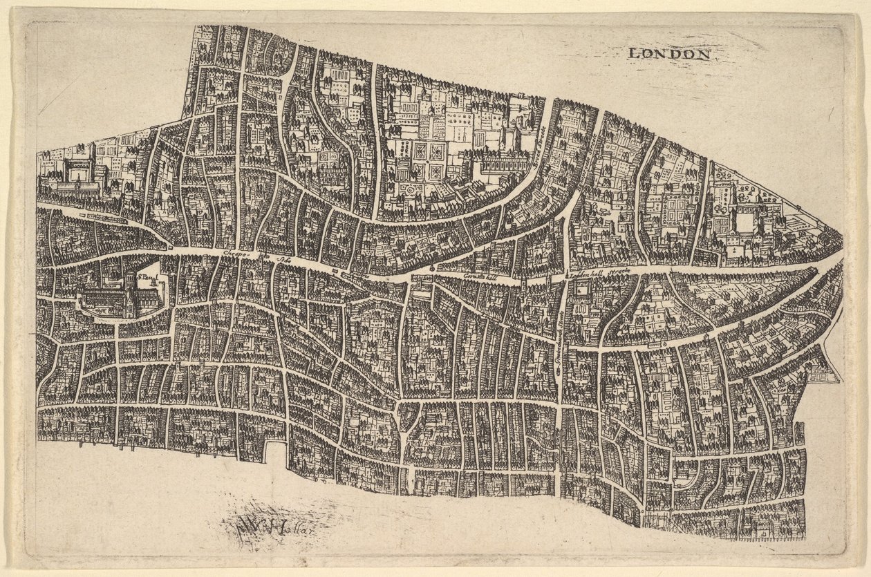 London before the Great Fire by Wenceslaus Hollar