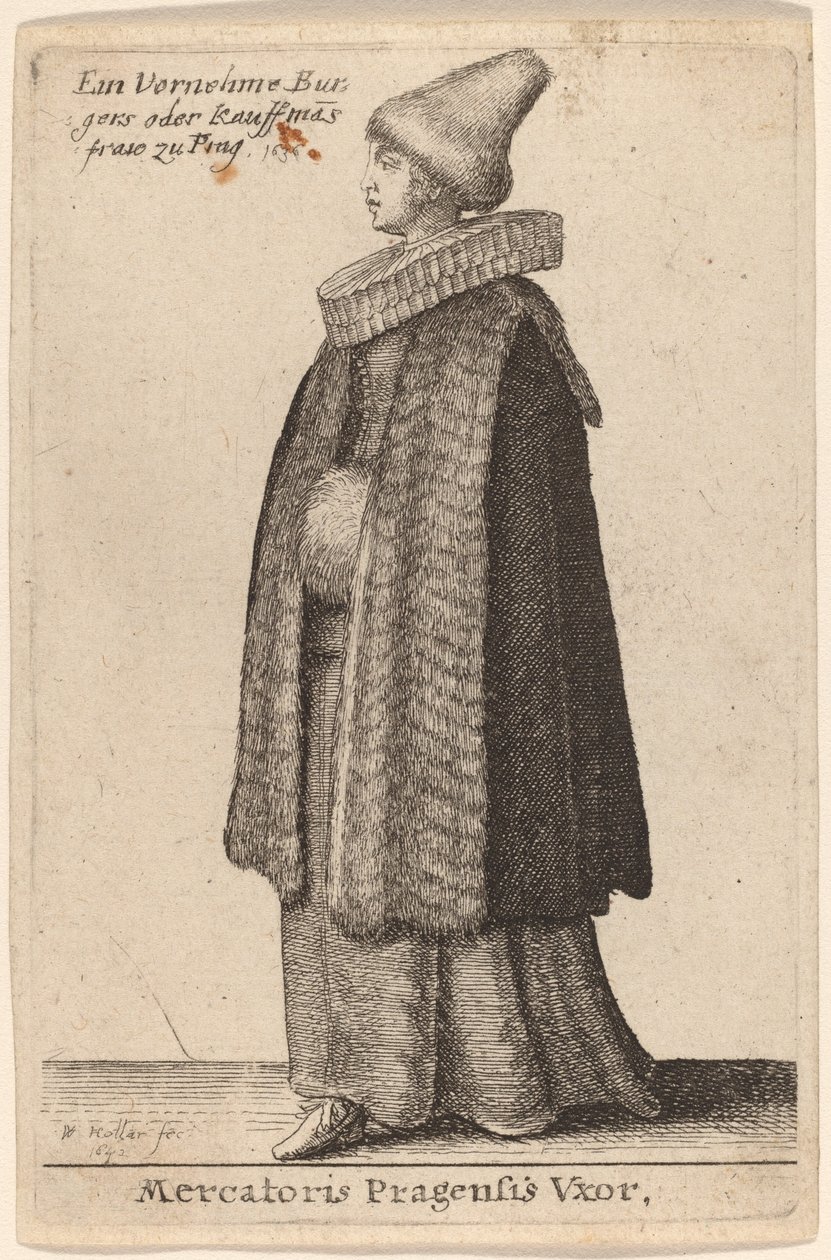 Mercatoris Pragensis Vxor by Wenceslaus Hollar