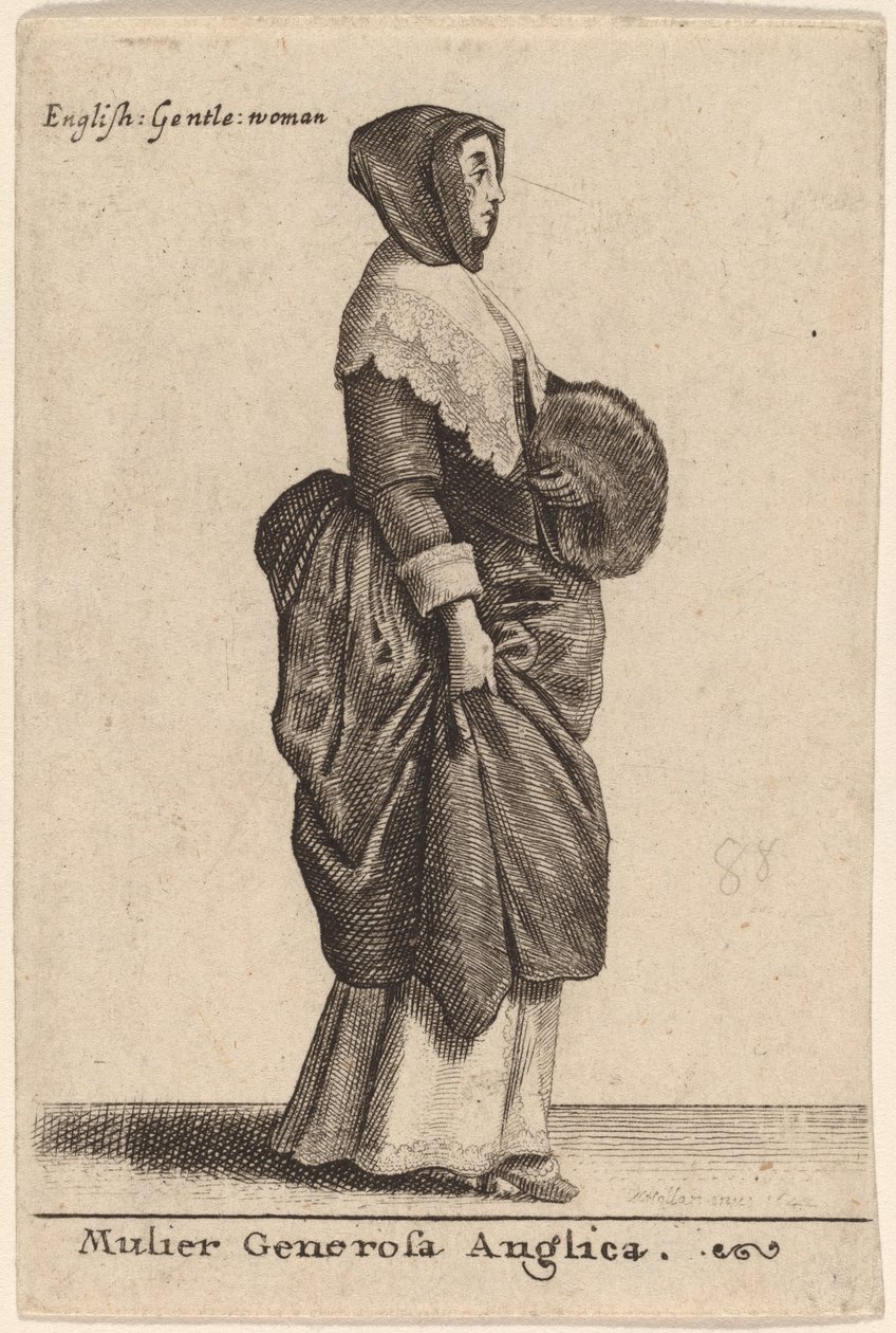 Generous English Woman by Wenceslaus Hollar