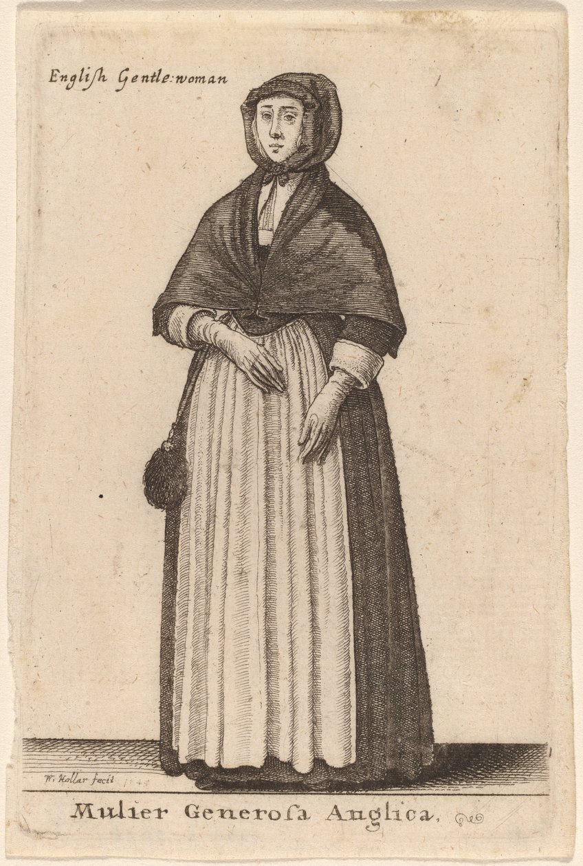 Noble English Woman by Wenceslaus Hollar