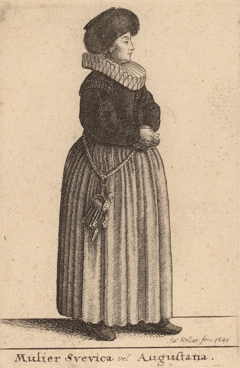 Mulier Svevica vel Augustana by Wenceslaus Hollar