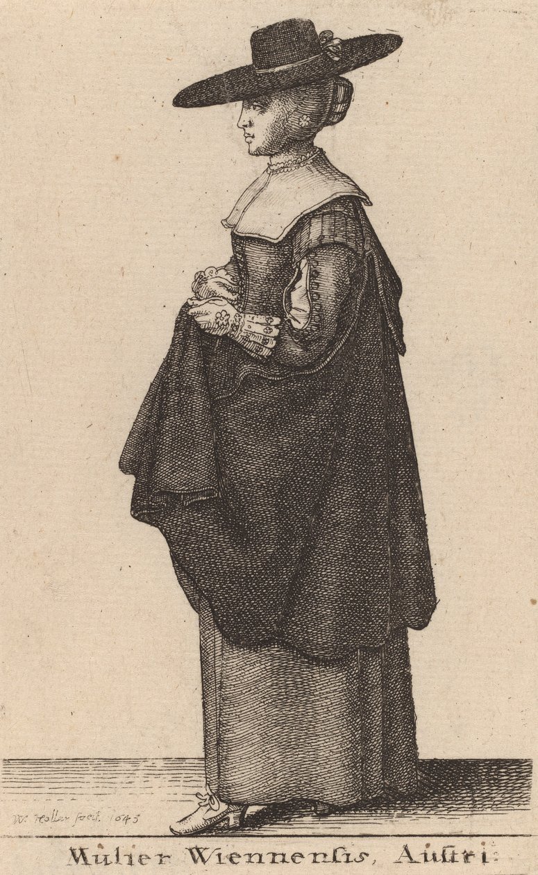 Viennese Woman, 1643 by Wenceslaus Hollar