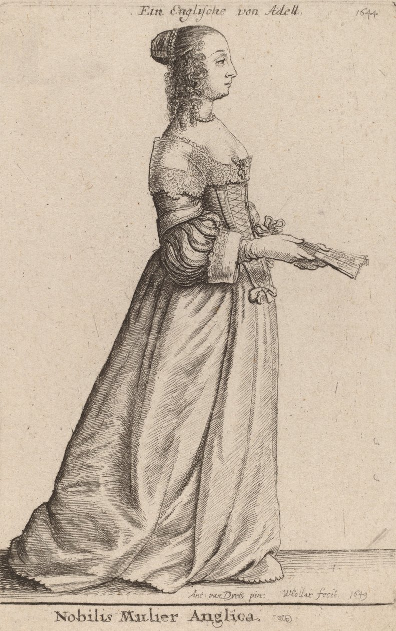 Nobilis Mulier Anglica by Wenceslaus Hollar