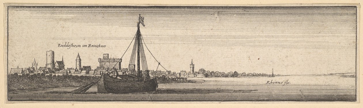 Rüdesheim by Wenceslaus Hollar