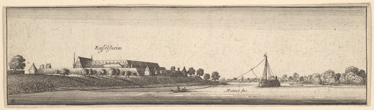 Rüsselsheim by Wenceslaus Hollar