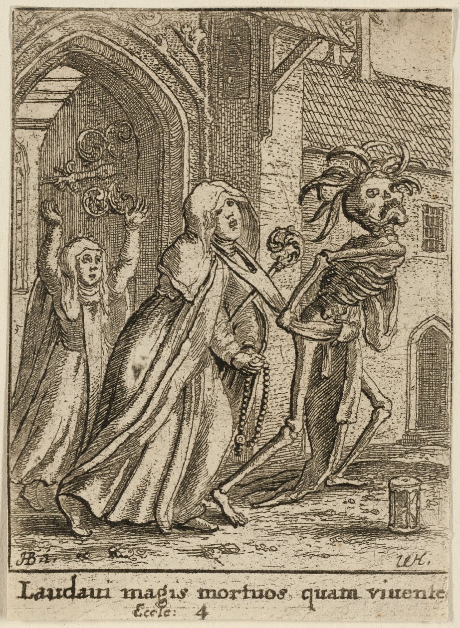 The Abbess and Death by Wenceslaus Hollar