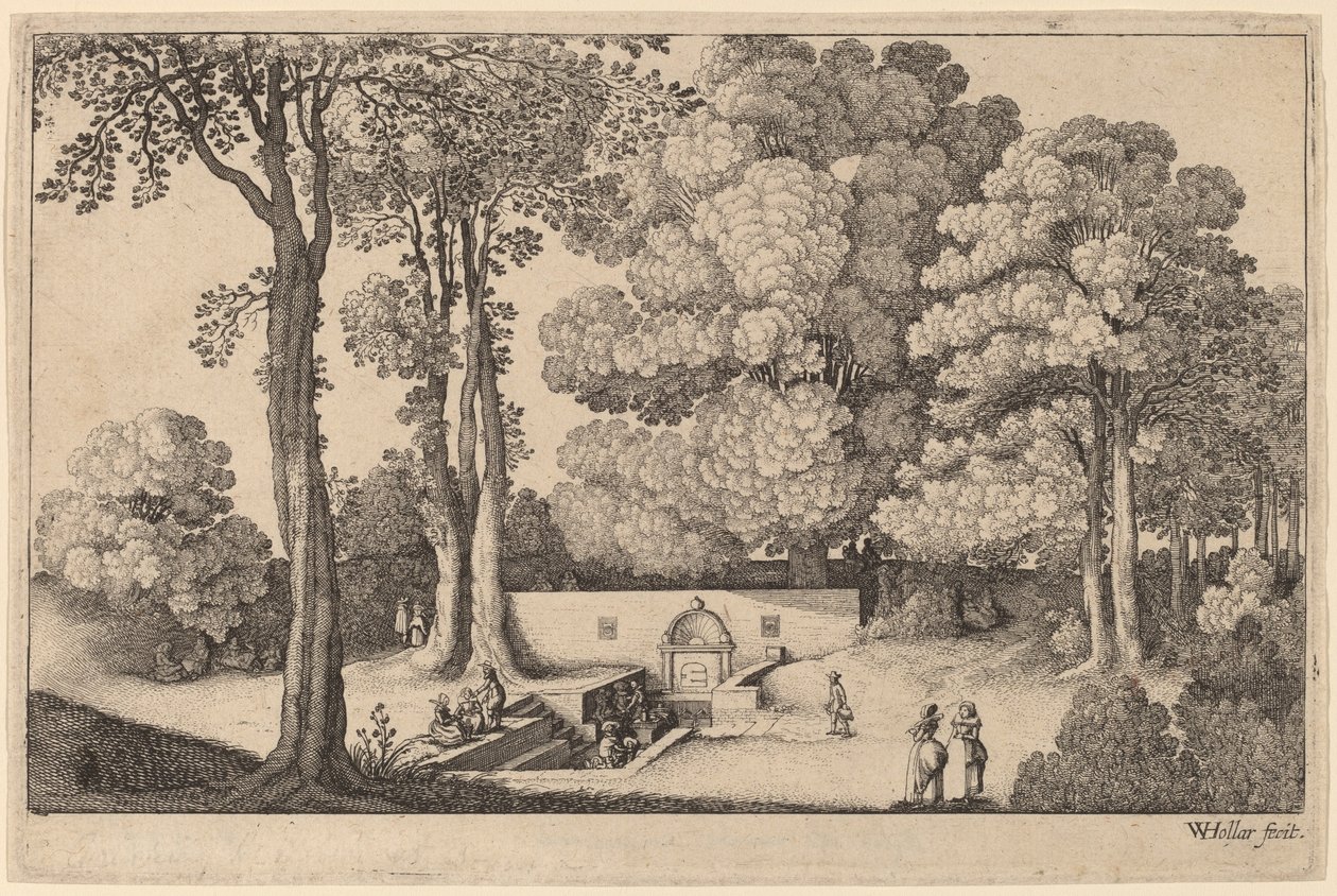 The Mineral Spring by Wenceslaus Hollar