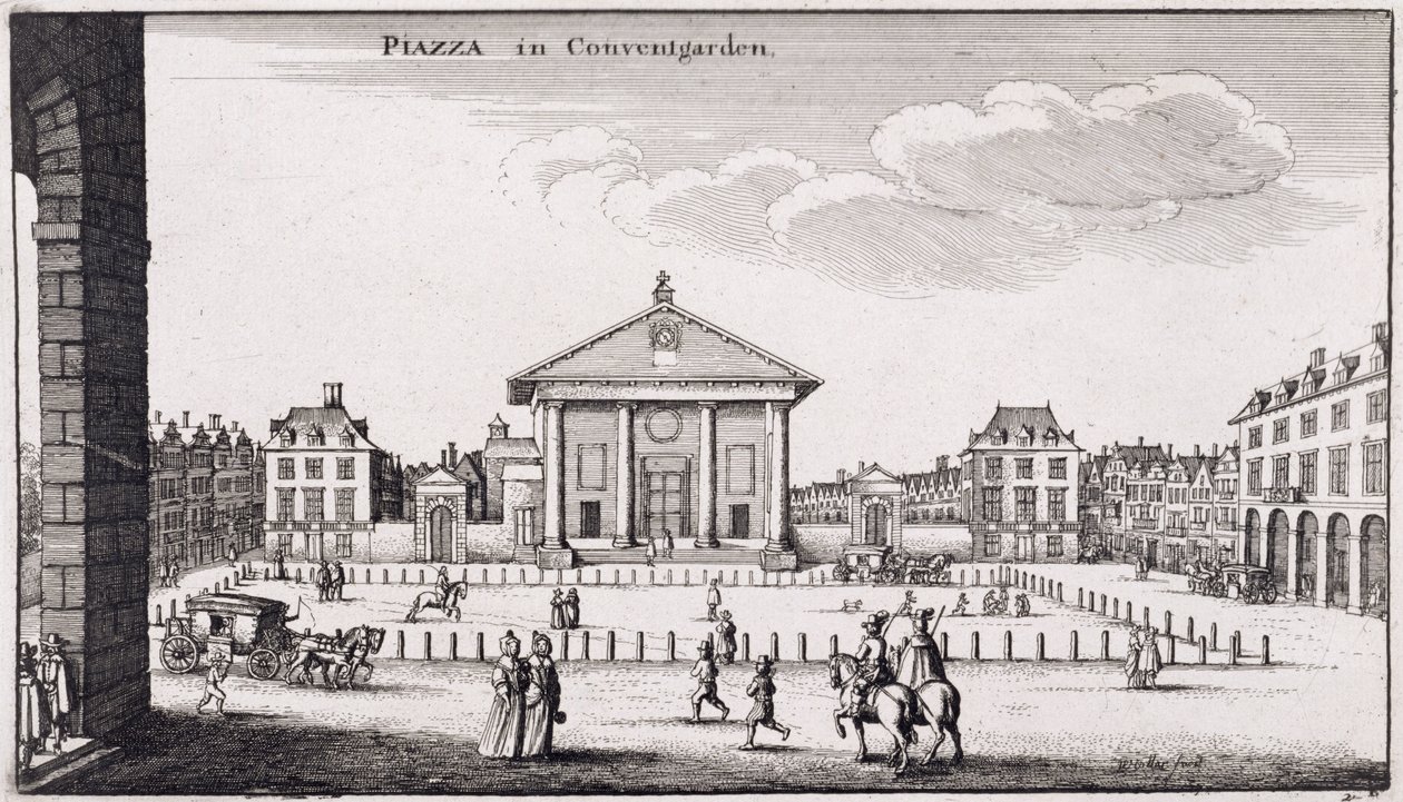 The Piazza in Covent Garden by Wenceslaus Hollar