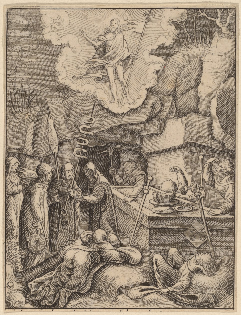 The Resurrection by Wenceslaus Hollar