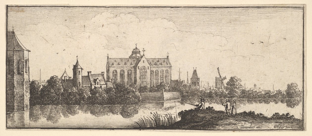 The Church by the Water by Wenceslaus Hollar