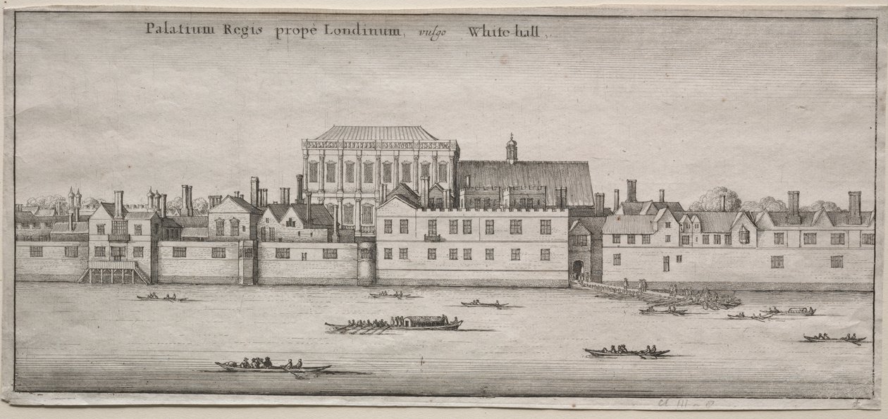 Views of London: Whitehall from the River by Wenceslaus Hollar