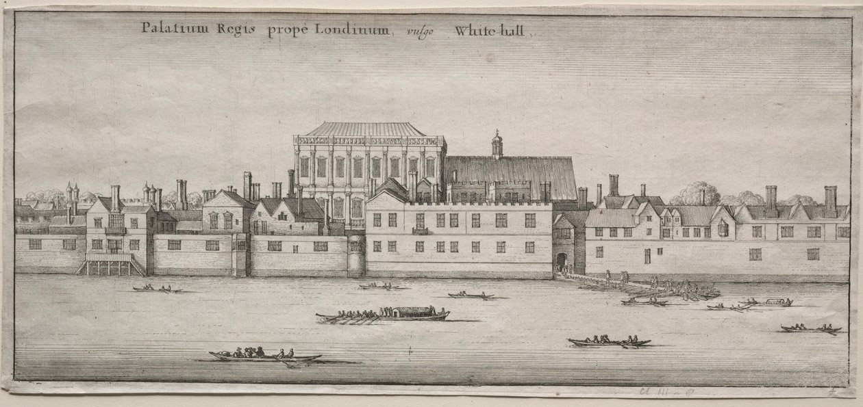 Views of London: Whitehall from the River by Wenceslaus Hollar