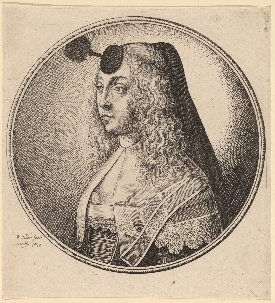 Woman of Antwerp by Wenceslaus Hollar