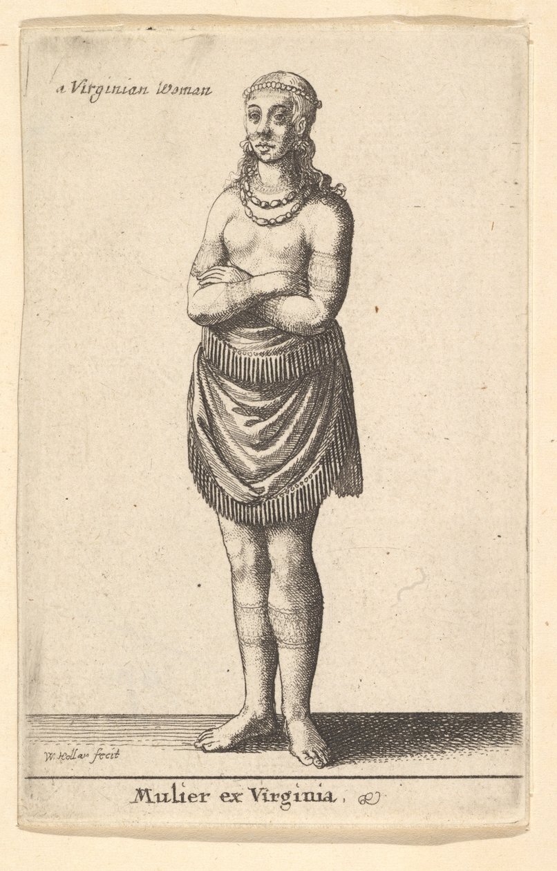 Woman of Virginia by Wenceslaus Hollar
