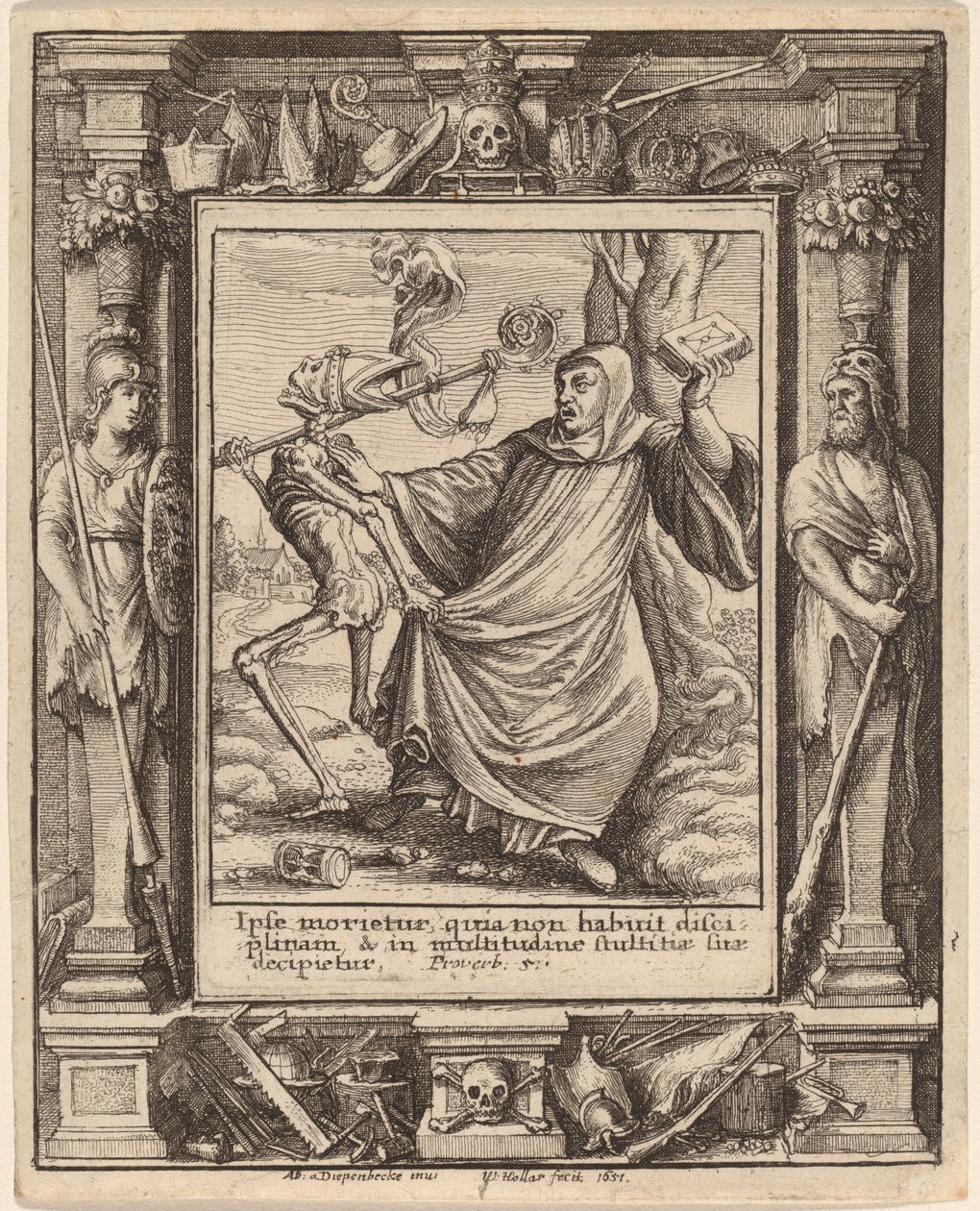 Abbot by Wenceslaus Hollar after Hans Holbein the Younger after Abraham van Diepenbeeck