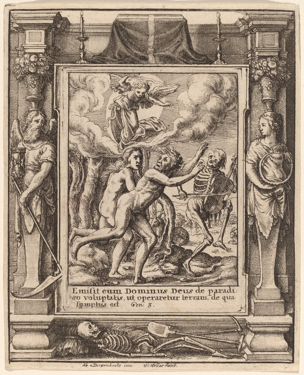 Paradise Lost by Wenceslaus Hollar after Hans Holbein the Younger after Abraham van Diepenbeeck