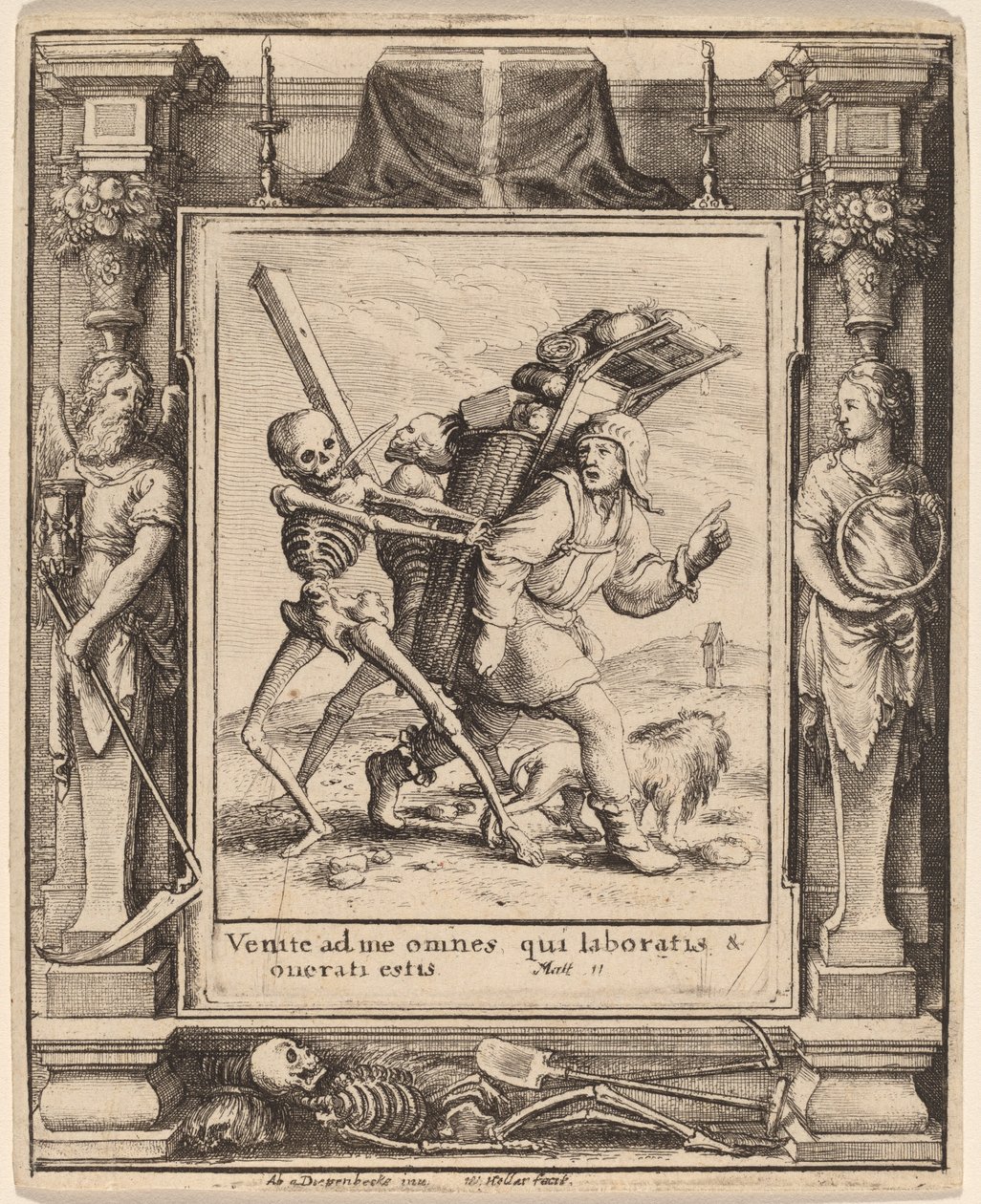 Peddler by Wenceslaus Hollar after Hans Holbein the Younger after Abraham van Diepenbeeck
