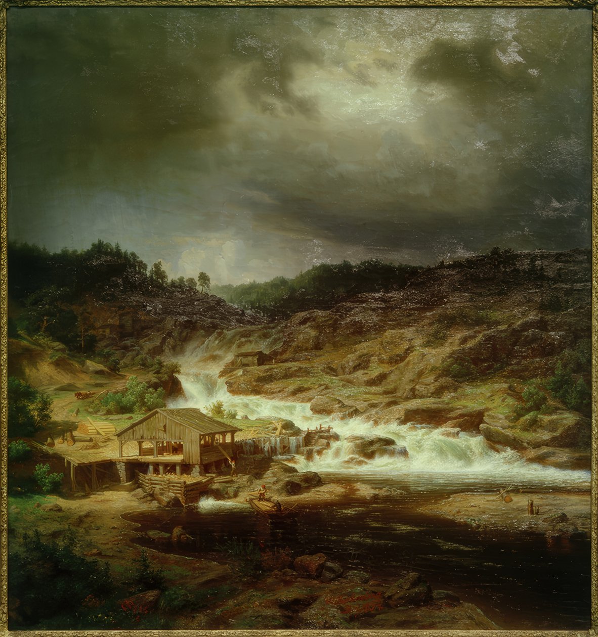 W. Holmberg, The Kyrö Waterfall by Werner Holmberg