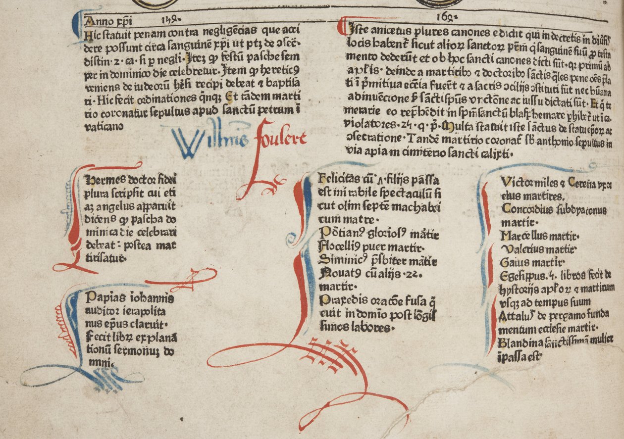 Fol 30 verso (detail), Fasciculus Temporum by Werner Rolevinck