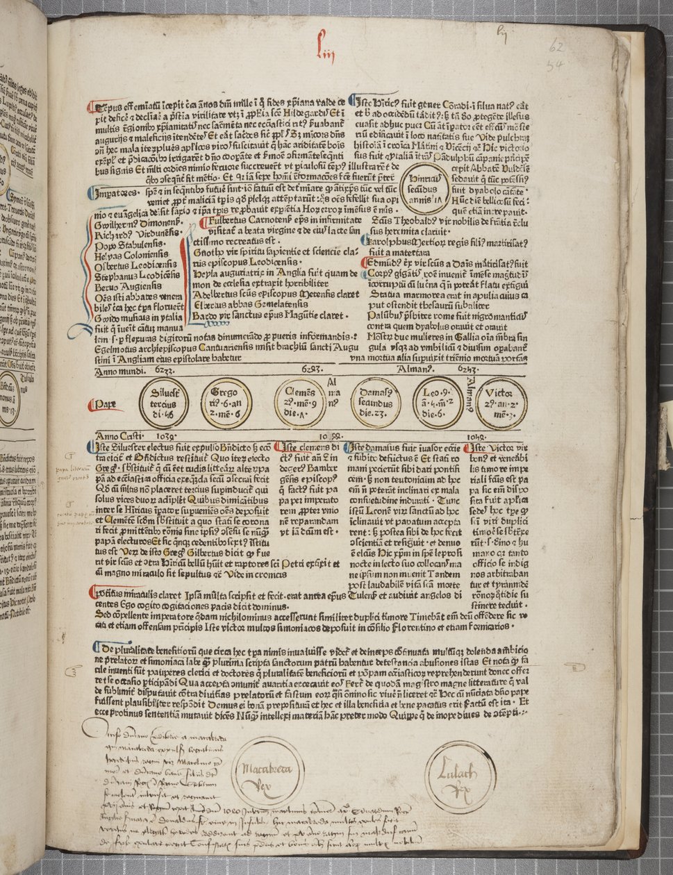 Fol 54 recto, Fasciculus Temporum by Werner Rolevinck