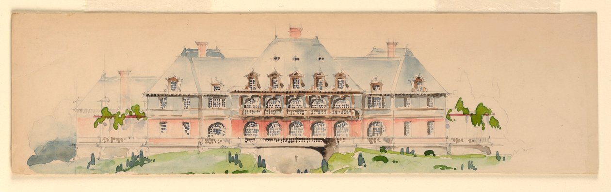 Elevation of Mansion by Whitney Warren Jr.