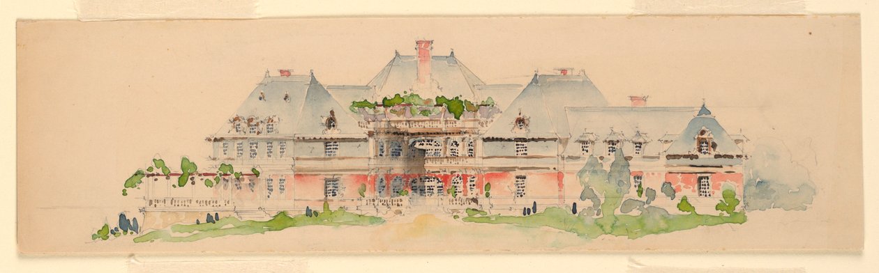 Elevation of Mansion by Whitney Warren Jr.