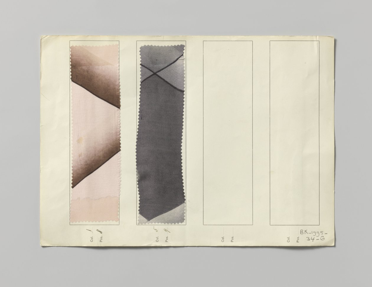 Sample with Printed Silk, Design Diana by Wiener Werkstätte