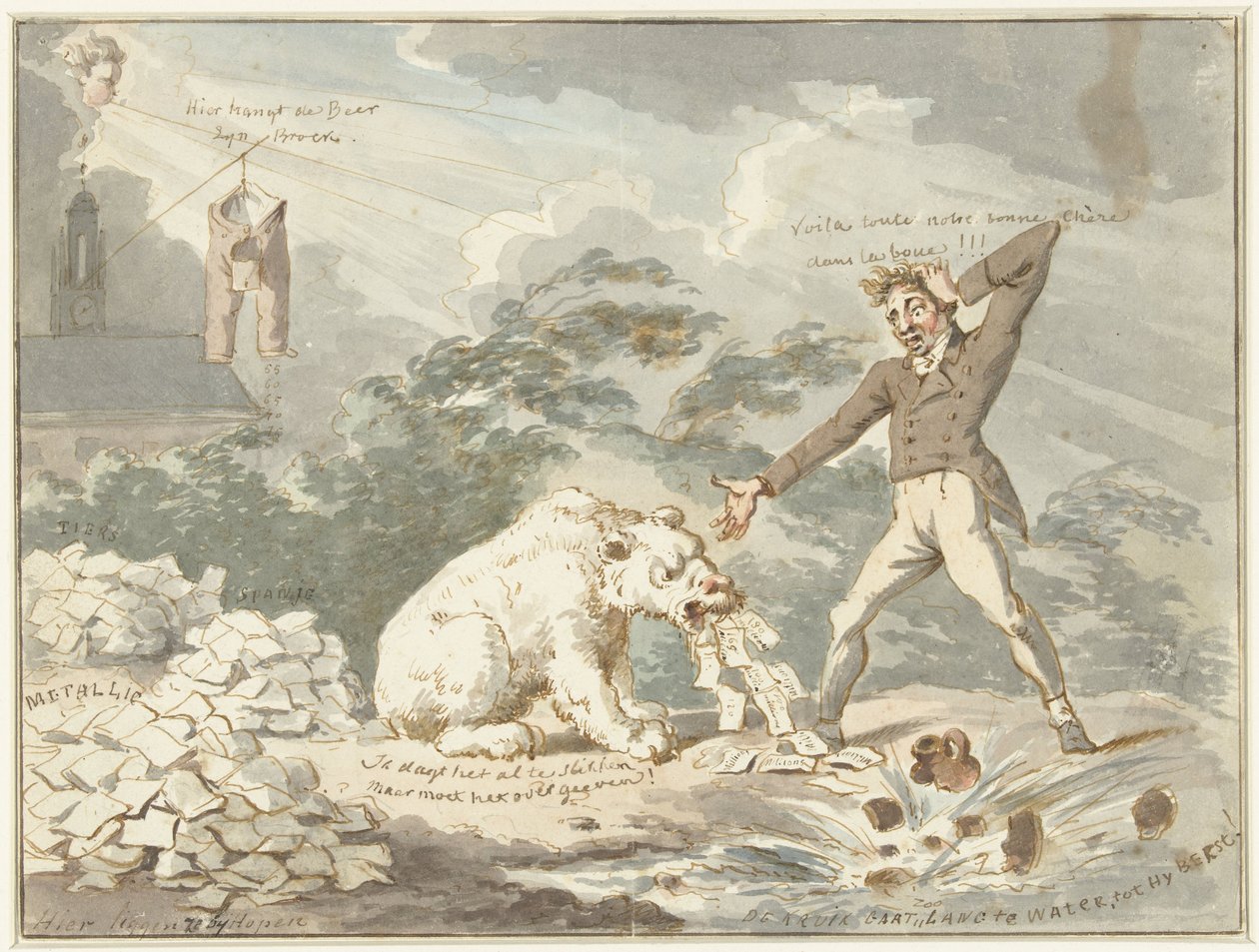 A Financial Debacle by Wijnand Esser (attributed to)